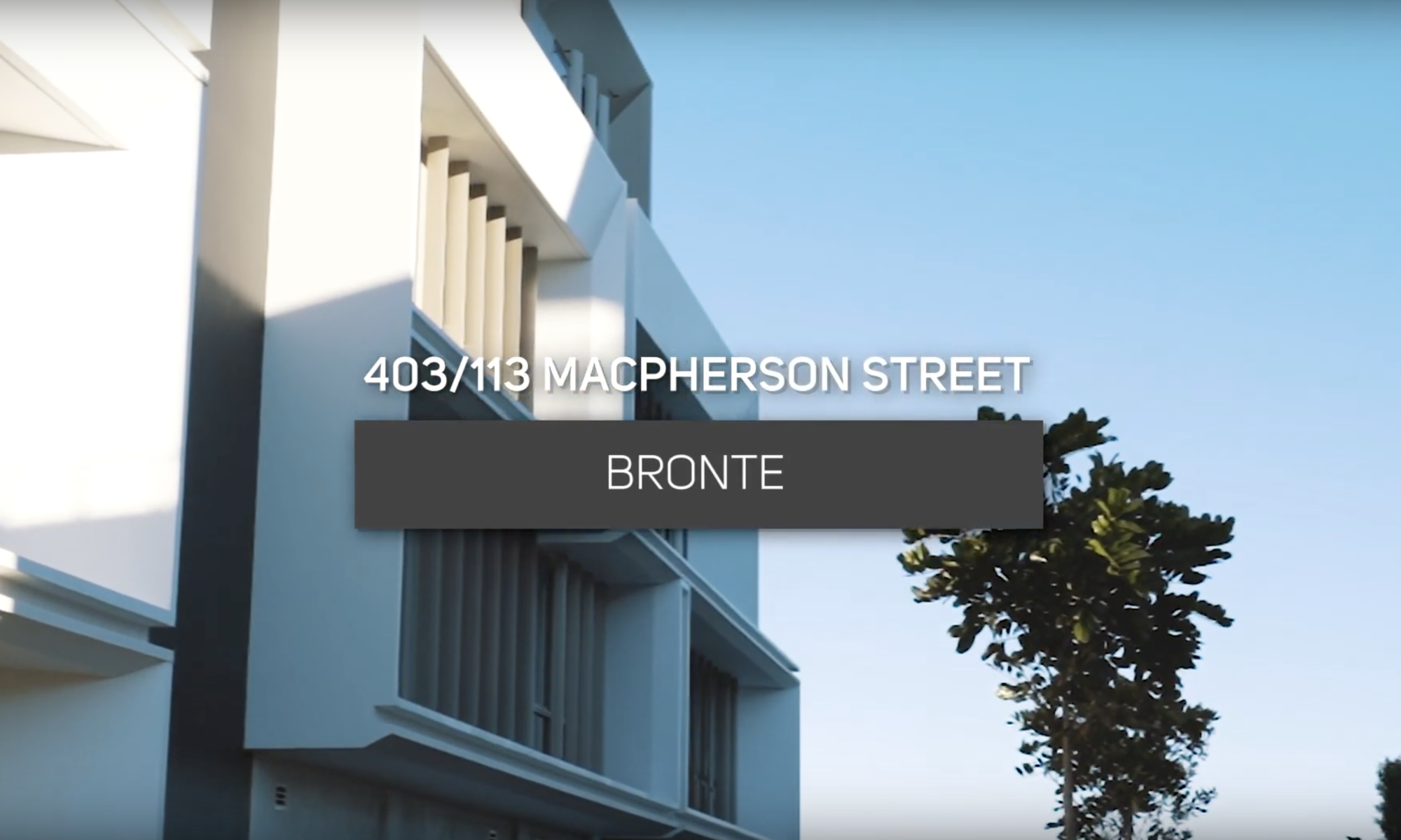macpherson street Bronte video of luxury apartment