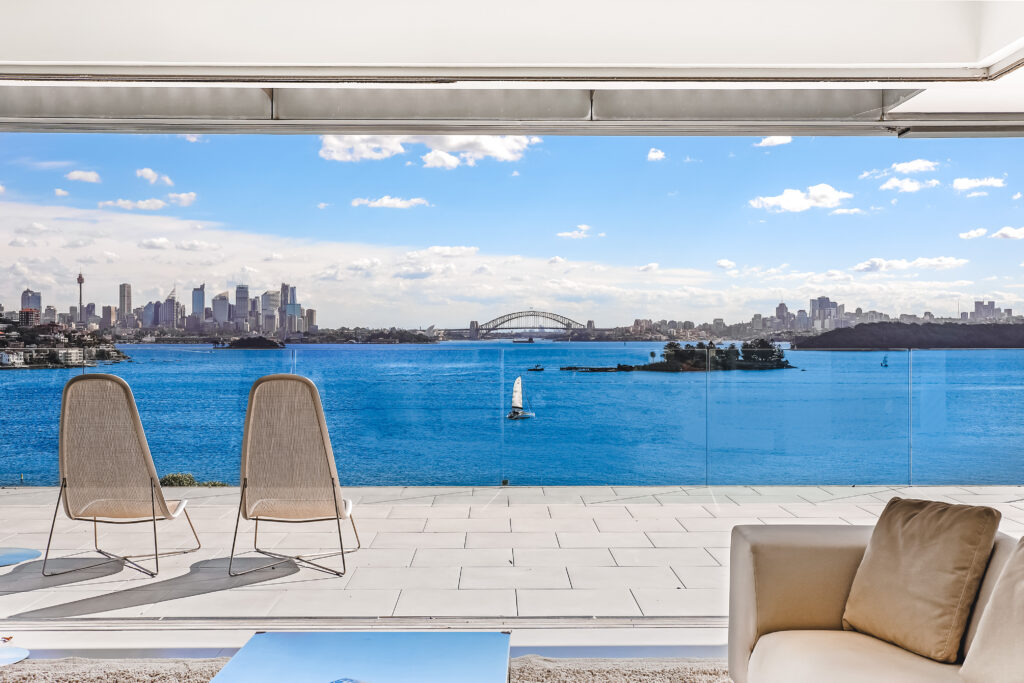 sydney harbour view from luxury home