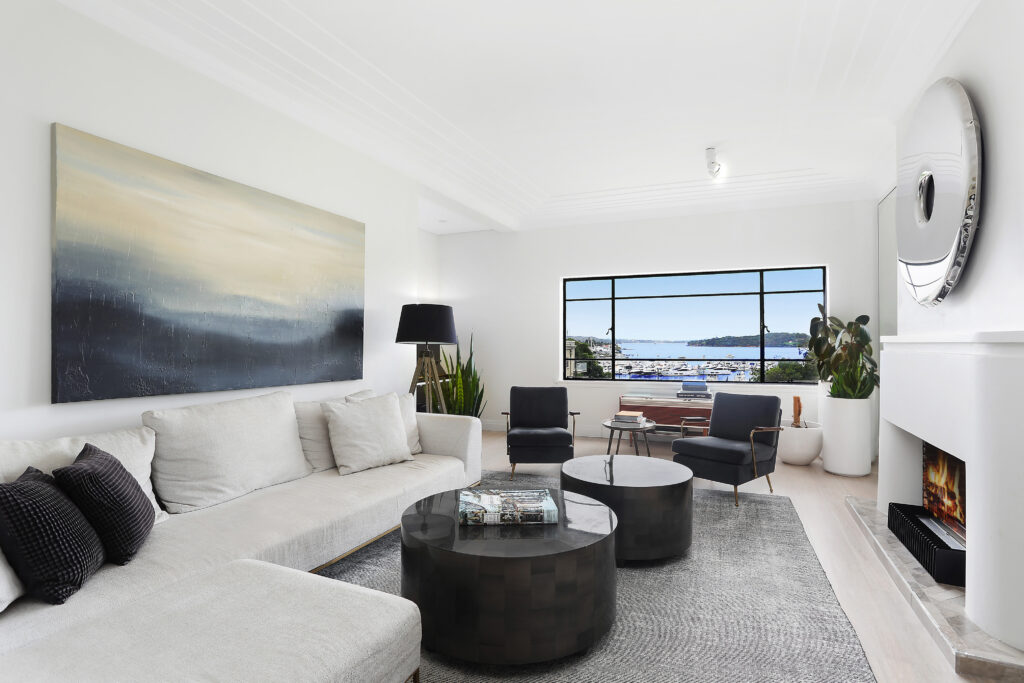 rose bay waterview apartment lounge